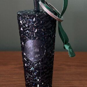 STARBUCKS SHINY BLACK KEYCHAIN ORNAMENT